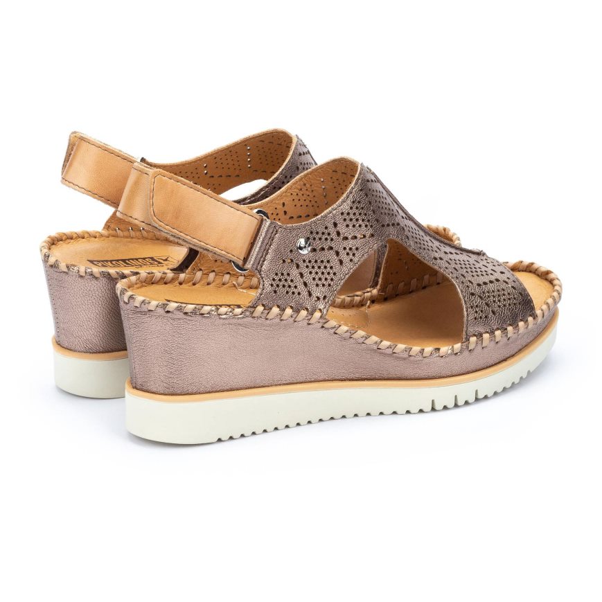 Women's Pikolinos AGUADULCE Wedge Sandals Gold | NZ K5A8179